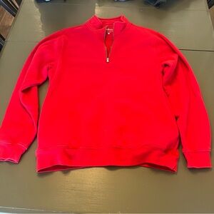 Charles River Apparel Men's Bright Red Quarter-Zip Pullover